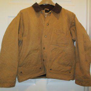 Filson Genuine Tin Cloth Jacket Tan Oil Finished Men's Size-MED